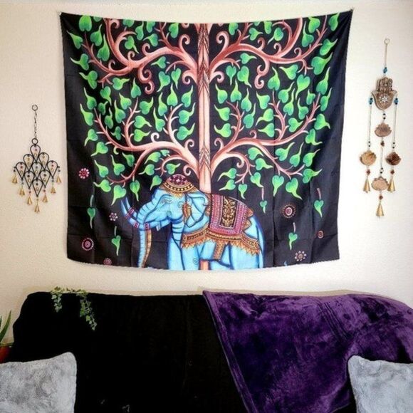 Elephant Tree of Life Tapestry (#4) - Picture 1 of 1